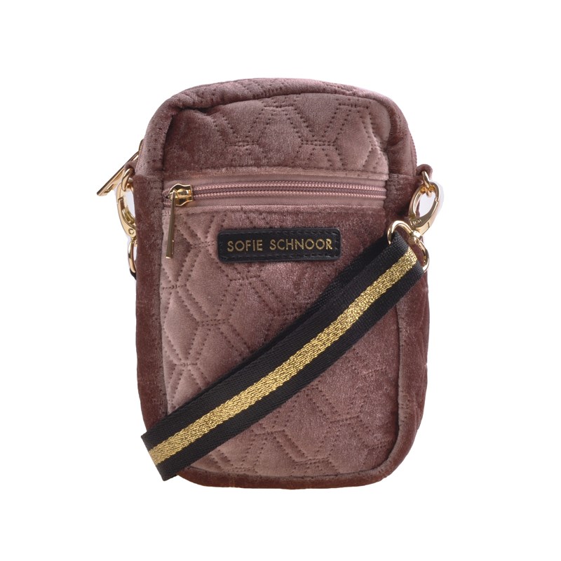 Sofie Schnoor Young Cross Body Velour Mørk Rosa 1