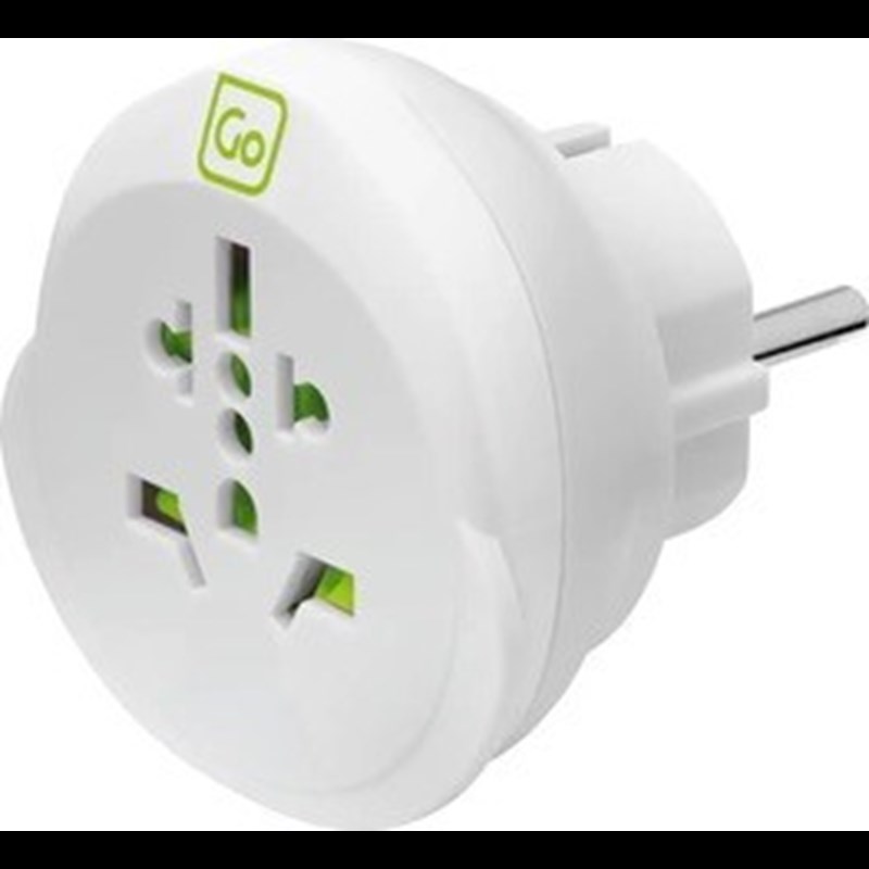 Go Travel Adapter World-EU Hvid