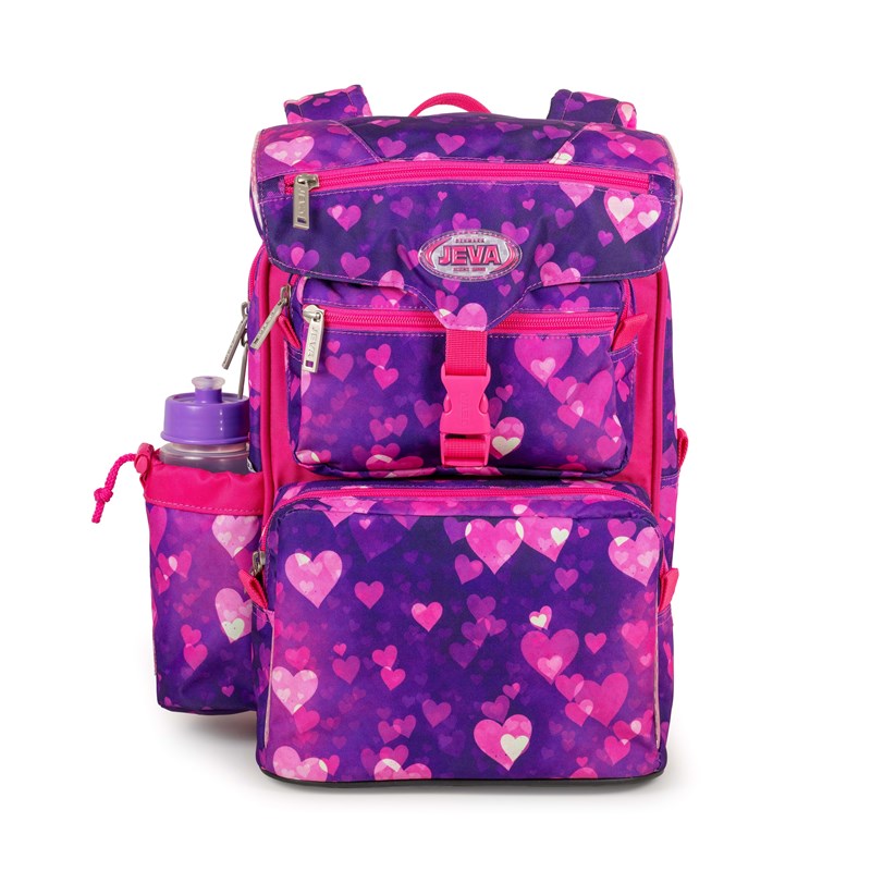 JEVA Skoletaske Beginners Blå/Rød/Sort 1