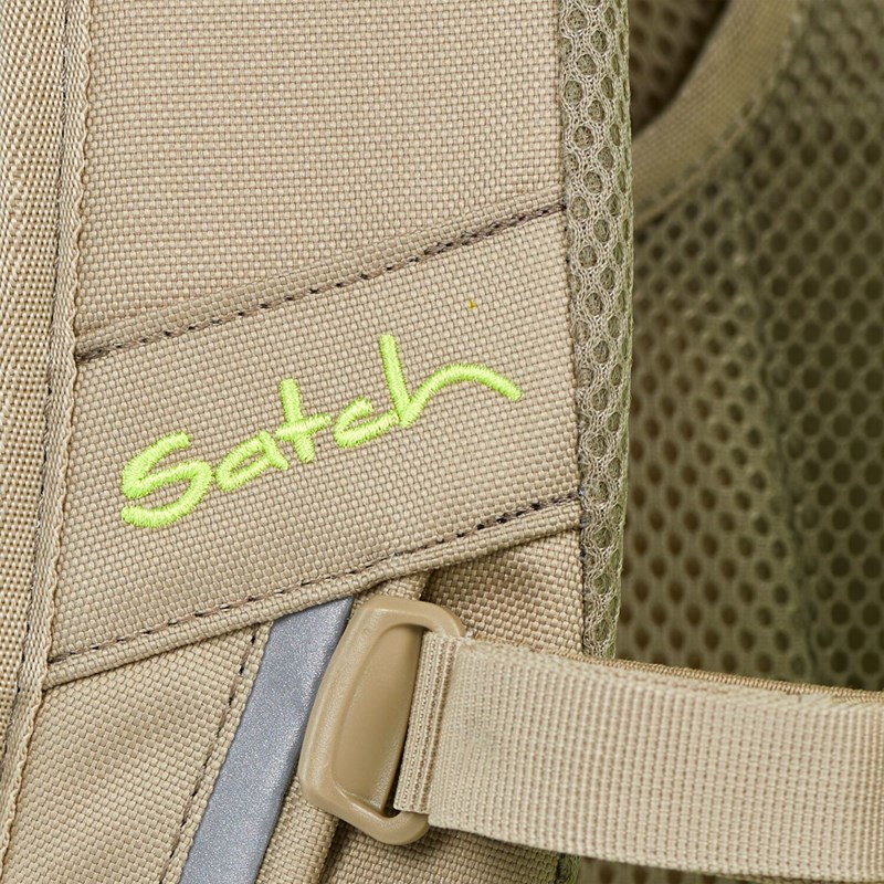 Satch Skoletaske Pack Double Trouble Beige/grøn 10