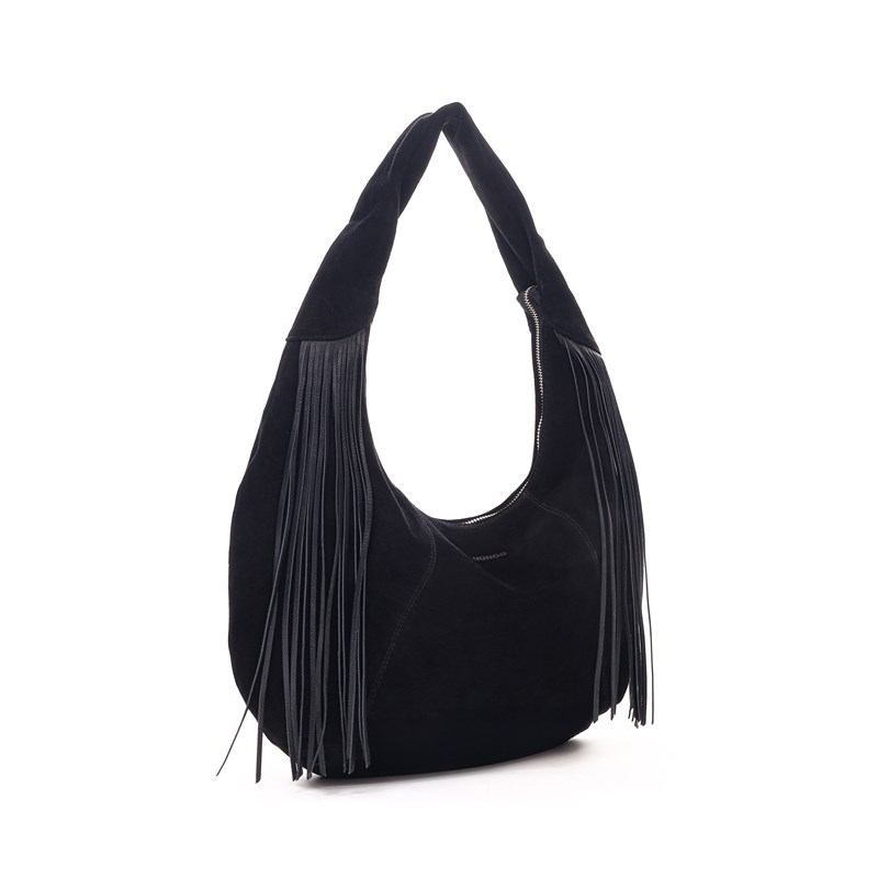 Núnoo Skuldertaske Gabi Suede  Sort 2