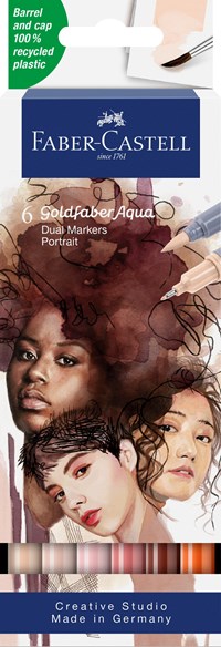 Faber-Castell Tuscher Dual Portrait 6 st. Multi 1