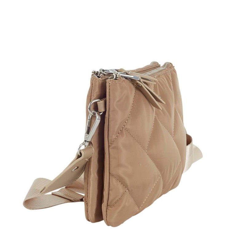 Ulrika Crossbody Quiltet Taupe 3
