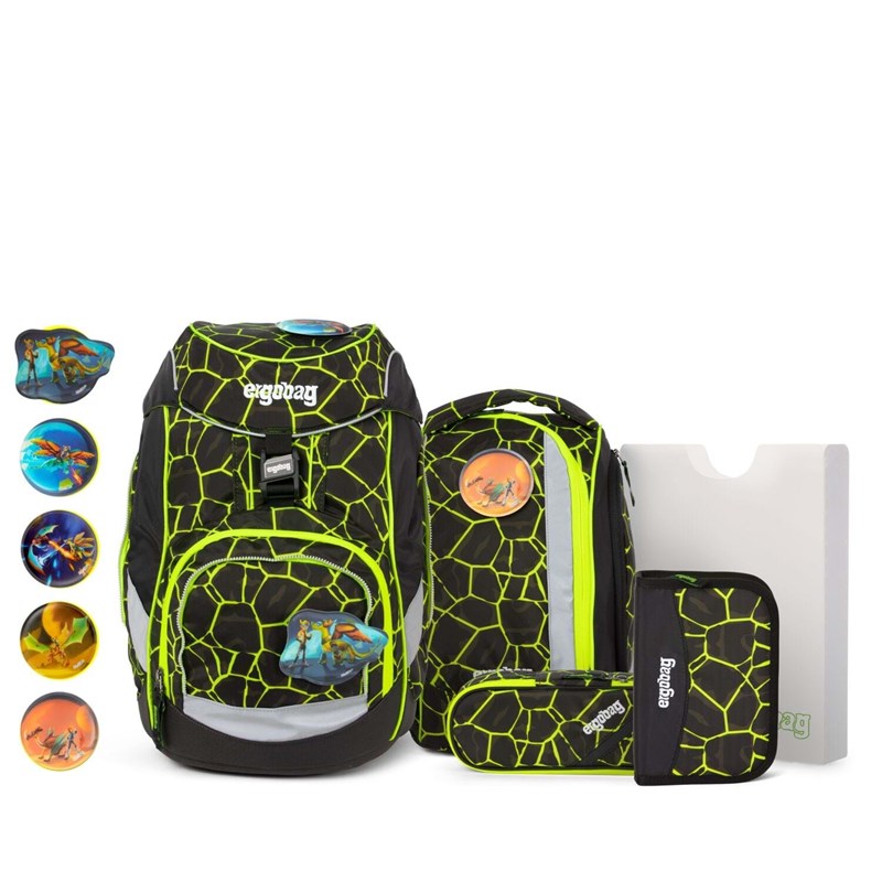 Ergobag Skoletaskesæt Pack Lumi Sort/Gul 1