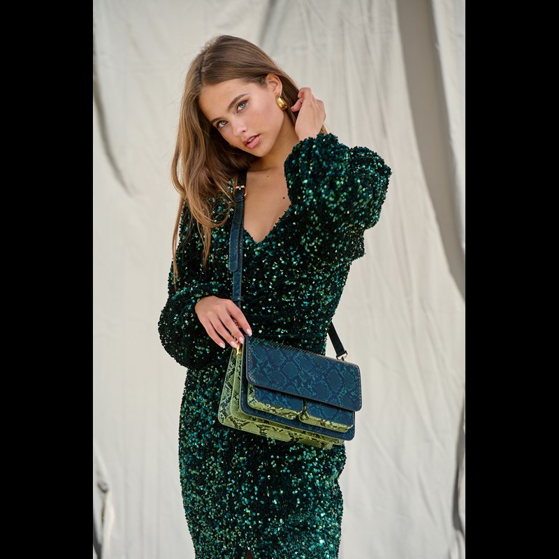 Noella Crossbody Isla Grön orm 9
