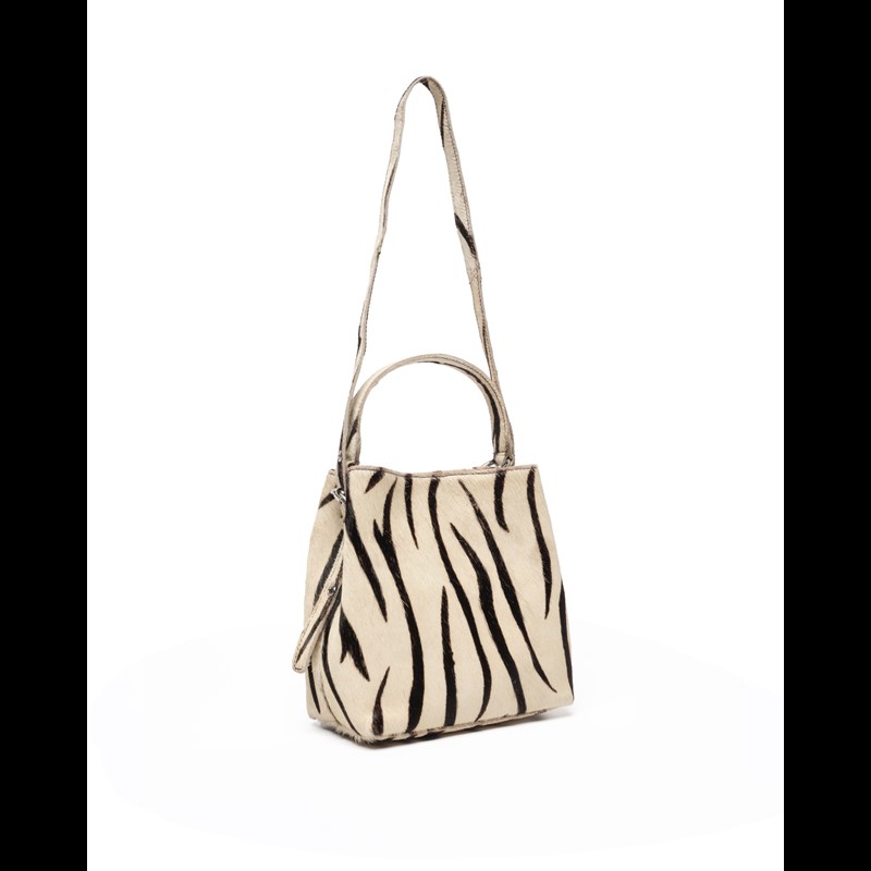 Núnoo Håndtaske Small Chiara Sort strib 4