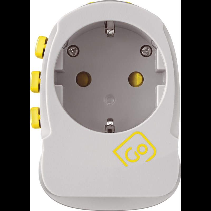 Go Travel Worldwide Adaptor + Twin USB-A Vit 5