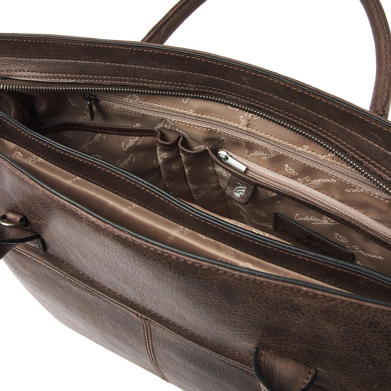 Castelijn & Beerens Handväska RFID Mocca Brun 15" 8
