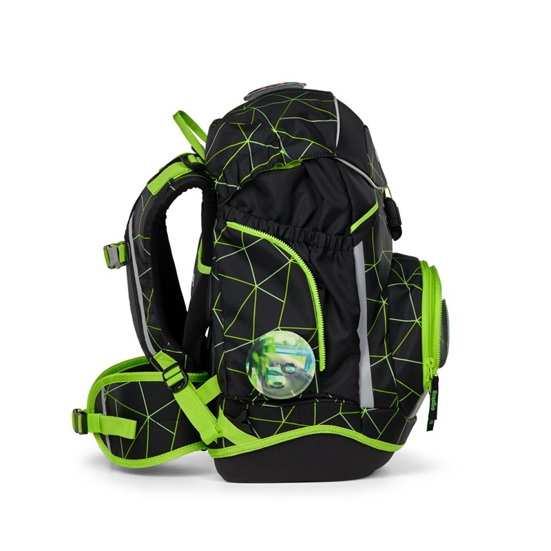 Ergobag Skolväskeset Pack CyBear Race Svart/Grön 4