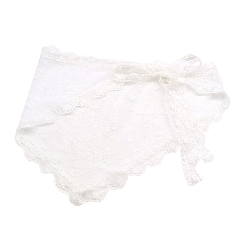 Conmé Blondetørklæde Hvid blomst 1