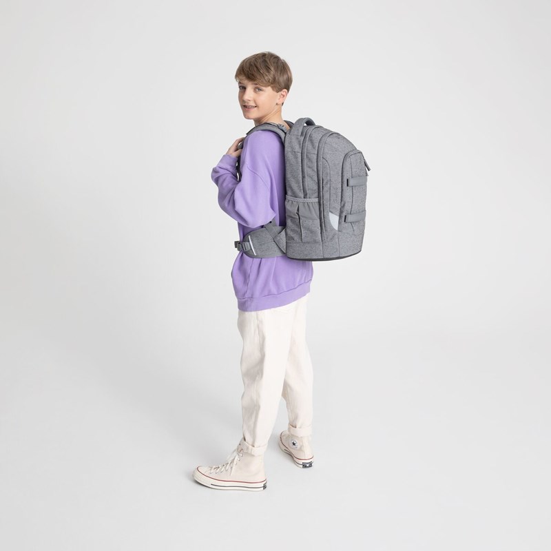 Satch Skoletaske Pack Collected Grey Grå 2