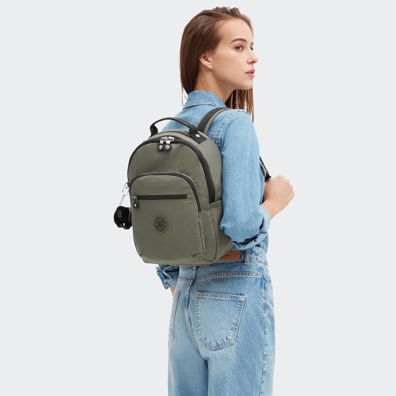Kipling Ryggsäck Seoul S Mörkgrön 2