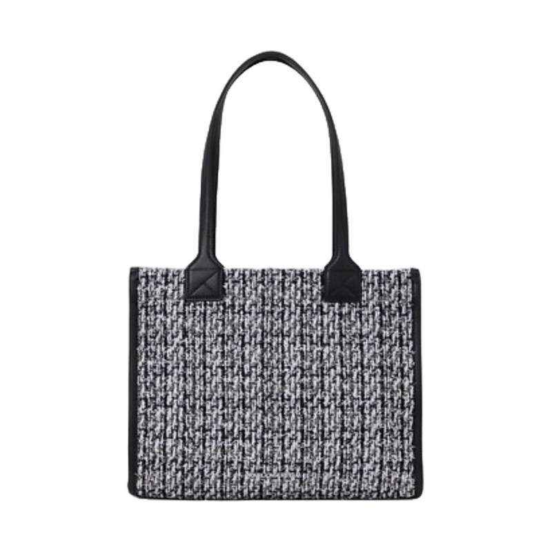 KARL LAGERFELD Shopper Skuare Boucle  Svartvitt 2