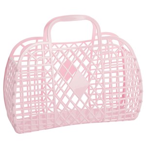 Sun Jellies Håndtaske L Retro Basket  Lyserød