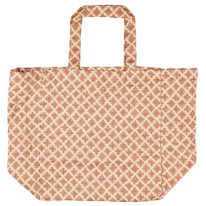 Ib Laursen Shopper Quiltet Natur m/blomst