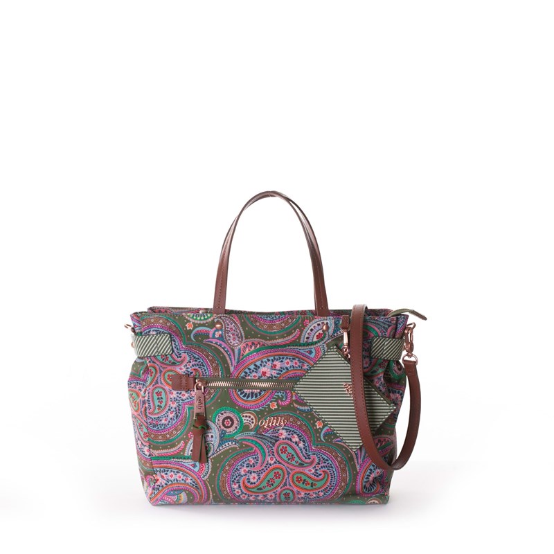 Oilily Skuldertaske Grøn mønster 1