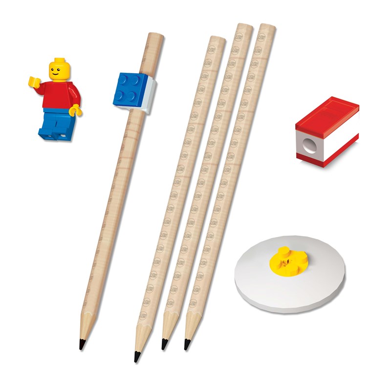 LEGO Bags Skrivesæt m/mini figur Ass farver 2