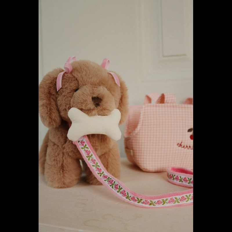 Konges Sløjd Bamsehund Maude Pink Check Rosa 2