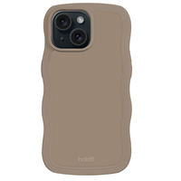 Holdit Mobilcover Wavy Mocca Brun Iphone 15 Plus 1