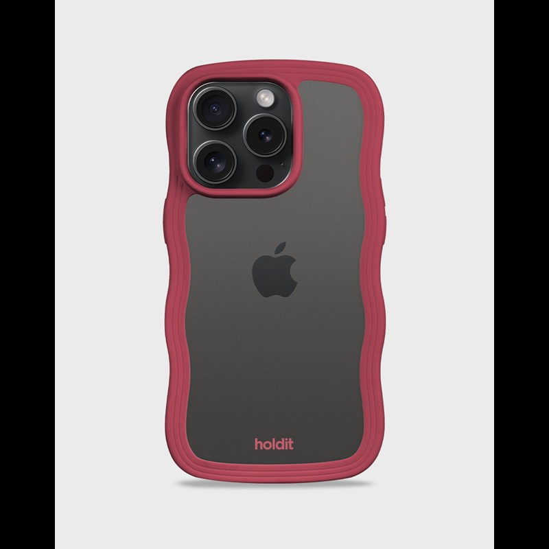 Holdit Mobilcover Wavy Rød/Hvid iPhone 14 Pro 2