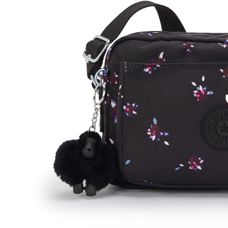 Kipling Crossbody Abanu M Sort/med blomster 5