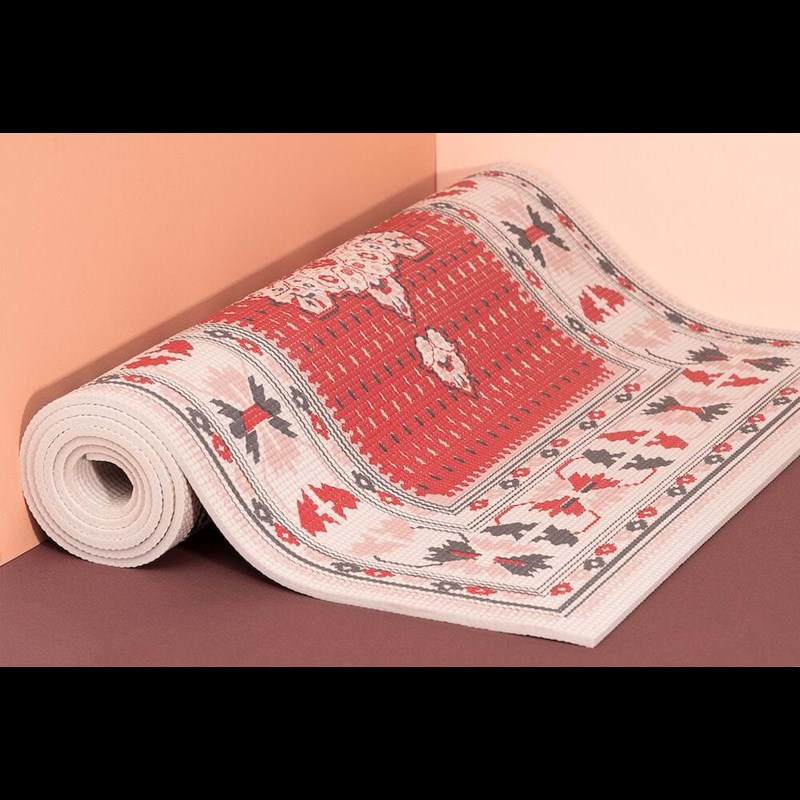 DOIY Yogamåtte Rød/Hvid 3