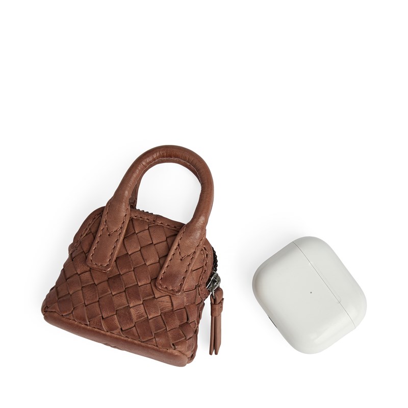 MARKBERG Bag Charm Amayambg Weave Cognac 3