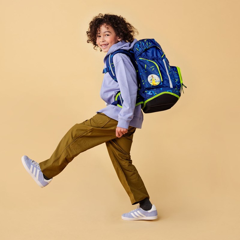 Ergobag Skoletaskesæt Pack Front Run Blå/Grøn 7
