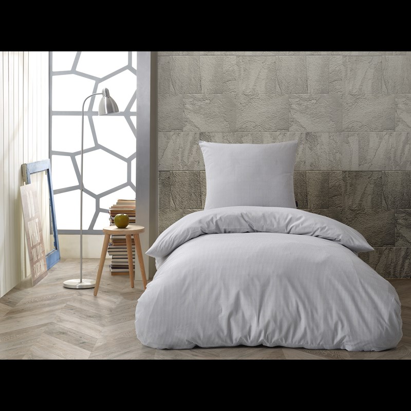 bySKAGEN Sengetøj Josefine Grå/hvid 140x220 3