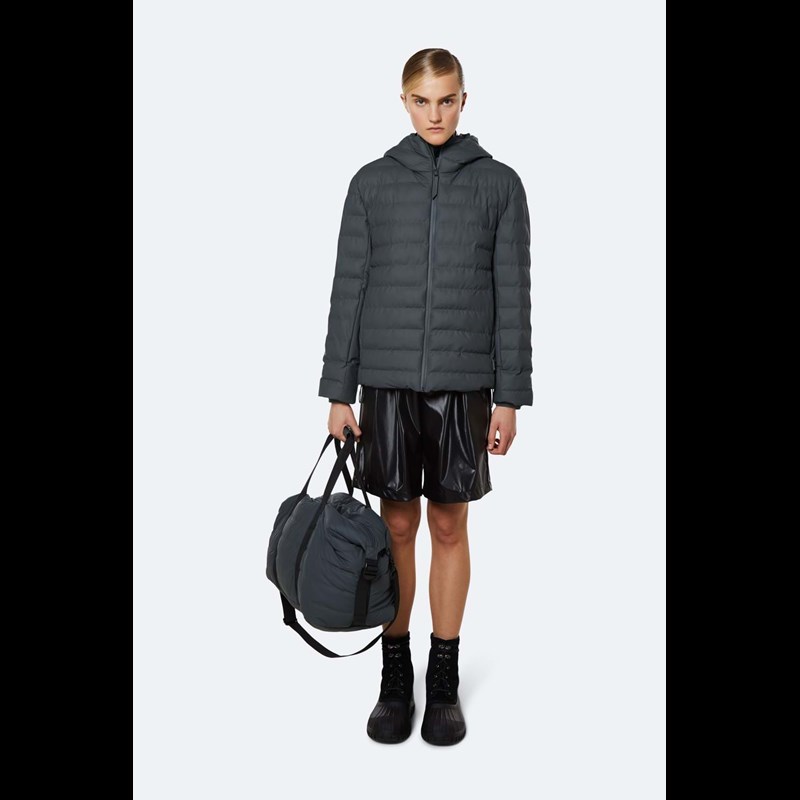 Rains Rejsetaske Weekend Bag Quilted Sort/grå 3