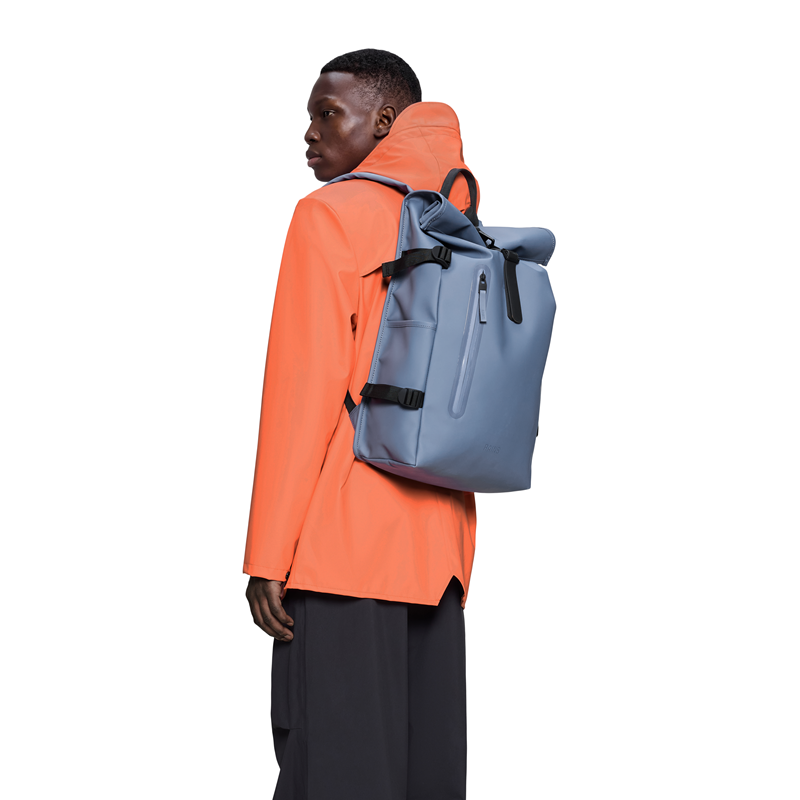 RAINS Rygsæk Rolltop L W3 Grå/blå 5