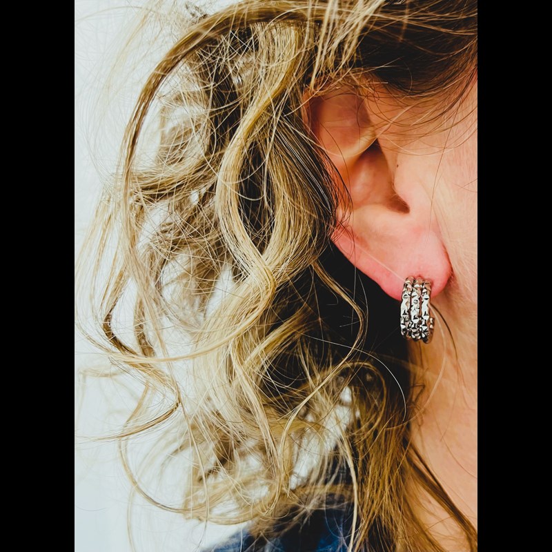 Conmé Øreringe Hoops Rome small Sølv 2