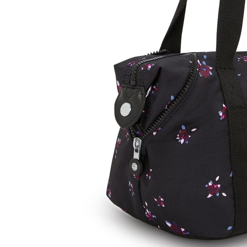Kipling Axelremsväska Art Mini Svart/med blommor 6