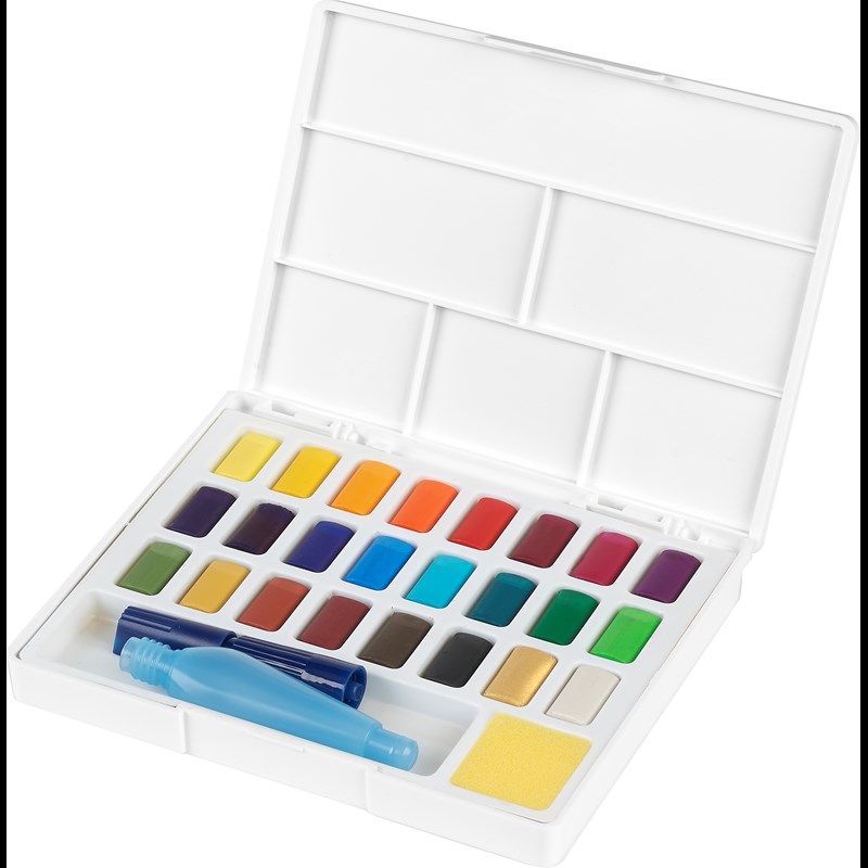 Faber-Castell Akvarellfärger m. Pensel 24 st Multi 2
