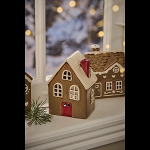 Ib Laursen Ljusstake Hus Stillenat Brun/röd alt image