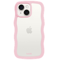 Holdit Mobilcover Wavy Transparent Pink Iphone 15 1