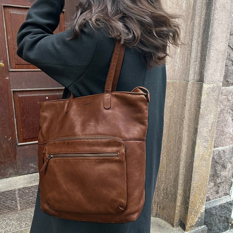 Aura Computertaske Manila  Cognac 15" 2