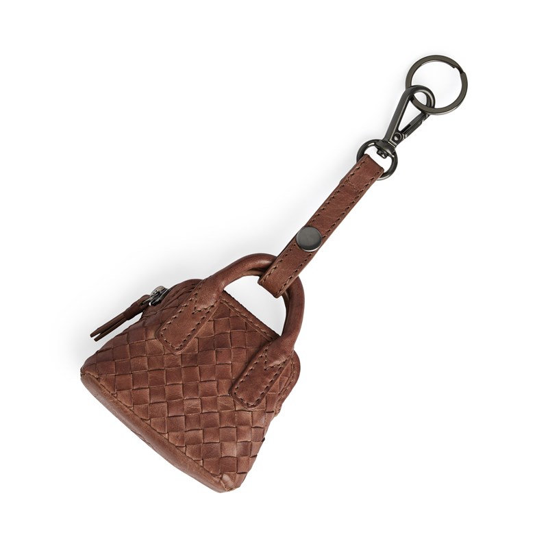 MARKBERG Bag Charm Amayambg Weave Cognac 4