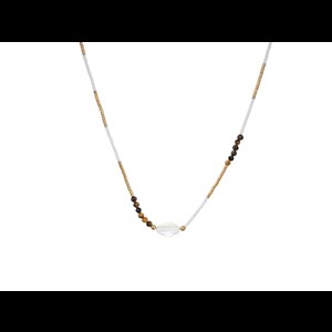 Conmé Halsband Granada Vit/Guld