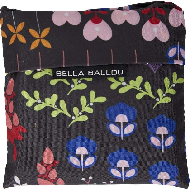 Bella Ballou Indkøbsnet Flower Power Sort/med blomster 3