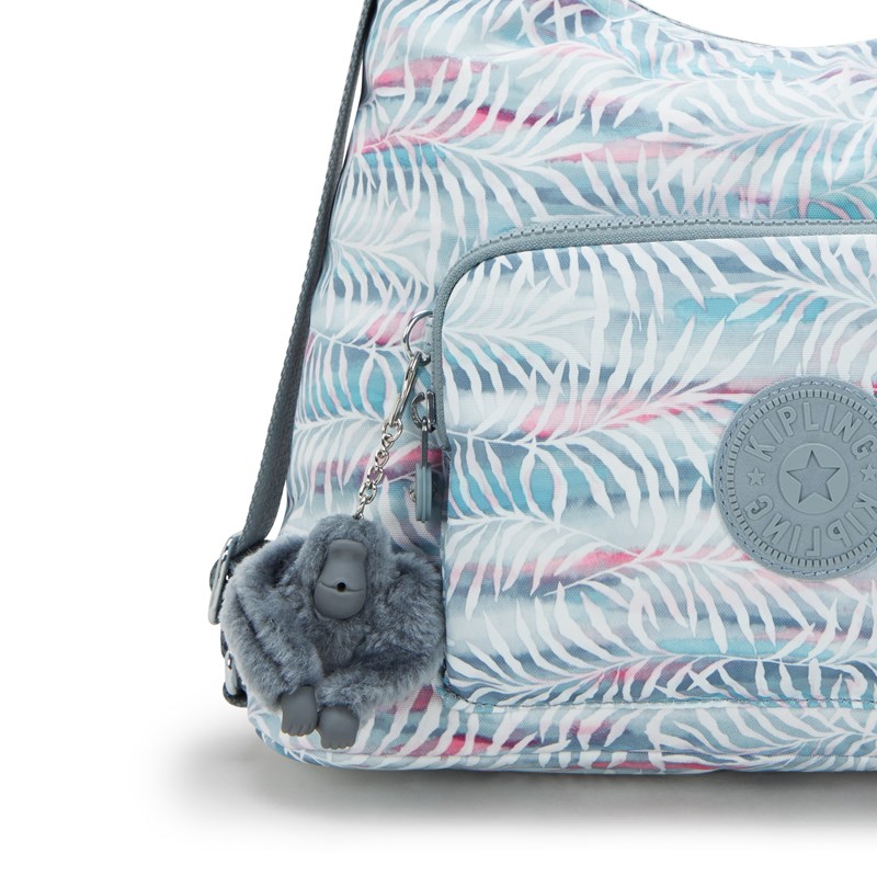 Kipling Skuldertaske Yenna Blå m/blomst 5