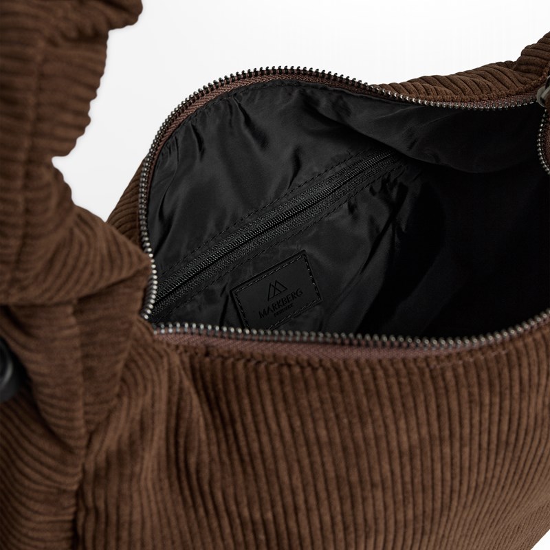MARKBERG Axelväska GroundMBG Corduroy Brun krokodil 7