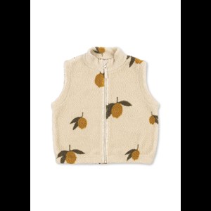 Konges Sløjd Vest Jody Teddy Grande Citron Beige/grøn