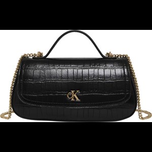 Calvin Klein Axelväska Croc Svart