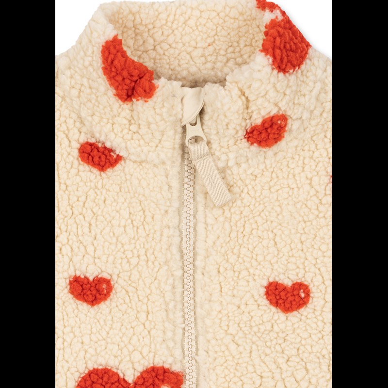 Konges Sløjd Jakke Jody Teddy Coeur Amour Rød/Hvid 12 mdr. 3