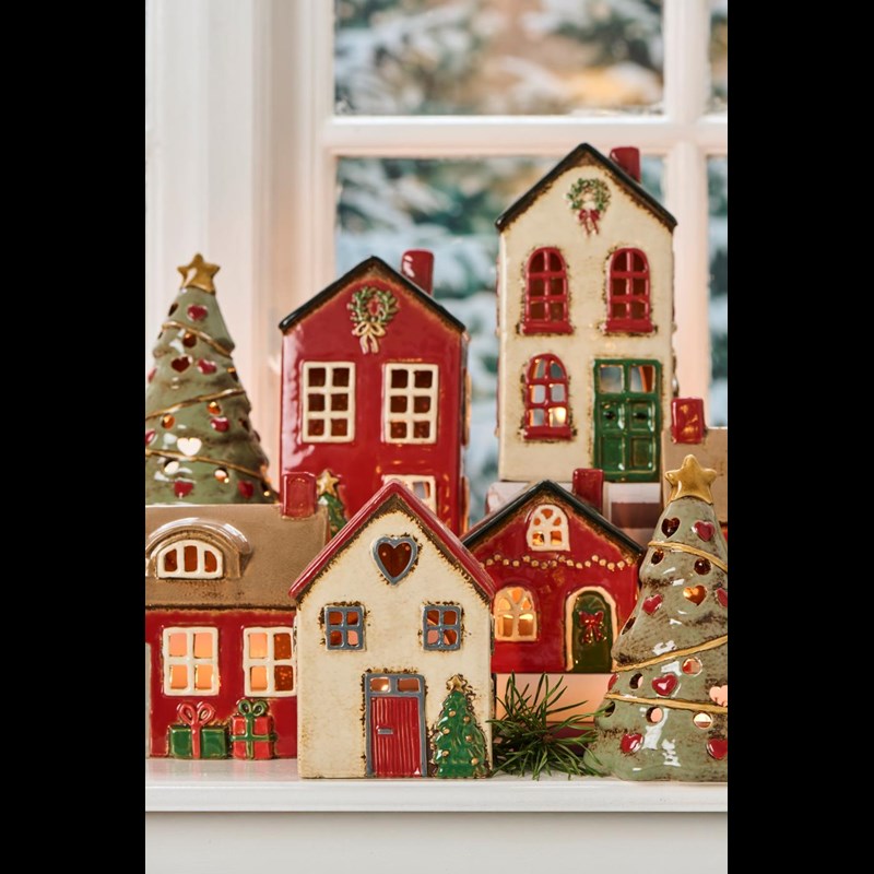 Ib Laursen Fyrfadsstage Hus Stillenat Beige 2