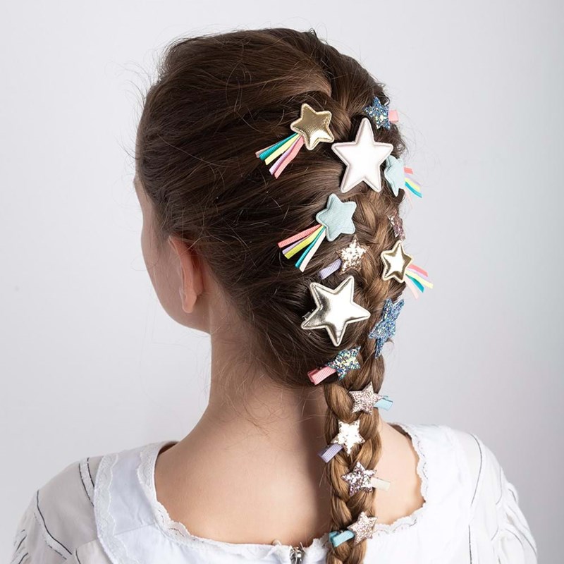Mimi & Lula Hårclips mini stjerne 8 Ass farver 2