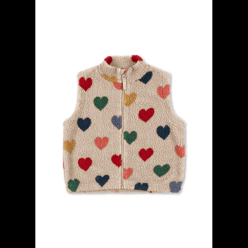 Konges Sløjd Vest Jody Teddy Coeur Coloré  Flere farver 5-6 år