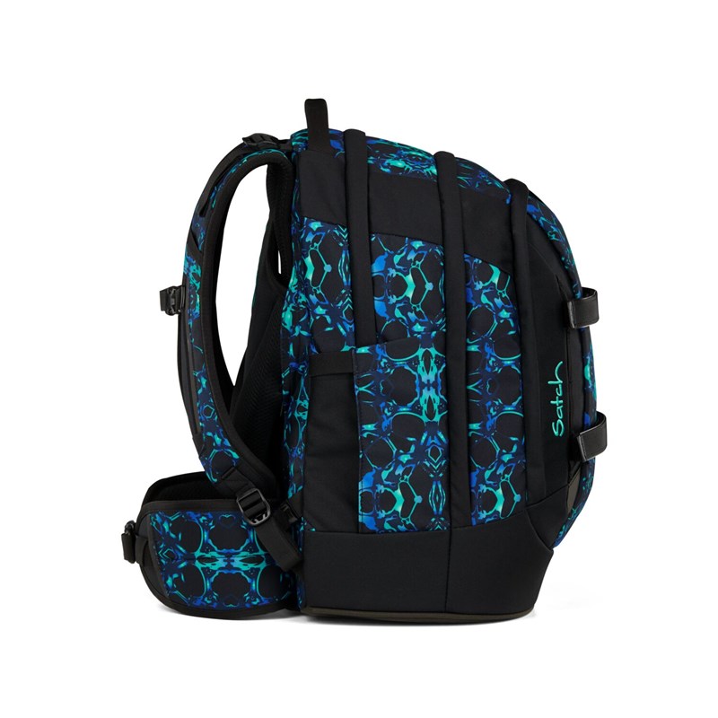 Satch Skolväska Pack Caleido Blue Svart/Turkos 4