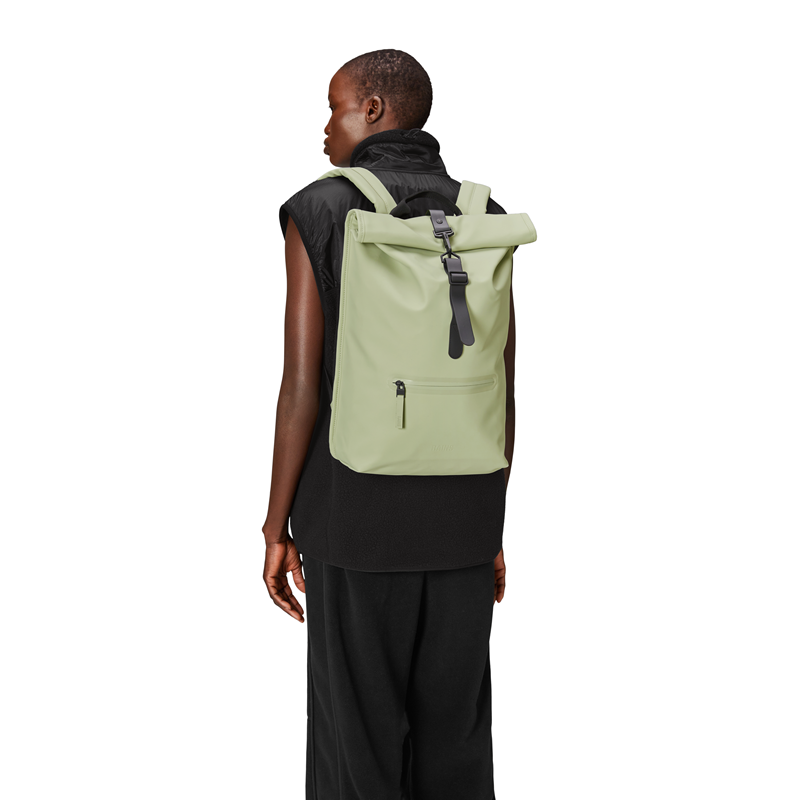 RAINS Ryggsäck Rolltop Rucksack L. Grön 4